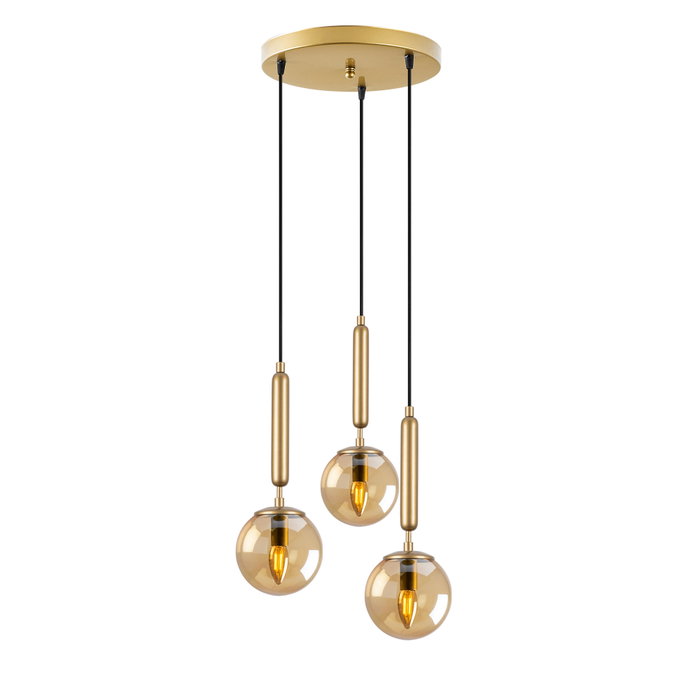 Opviq Lámpara de araña King - 11467 en Dorado brillante
